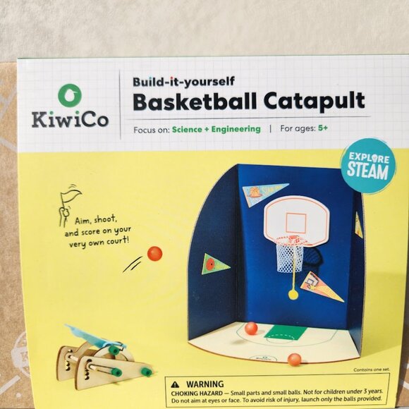 NEW KiwiCo. Kiwi Co. Basketball Catapult Arcade Toy Game Machine Physics Science - Picture 6 of 7